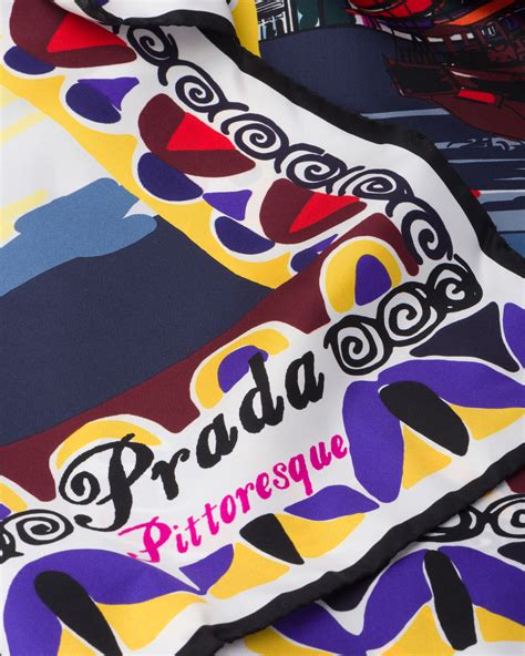 prada pocket square|Prada silk scarf.